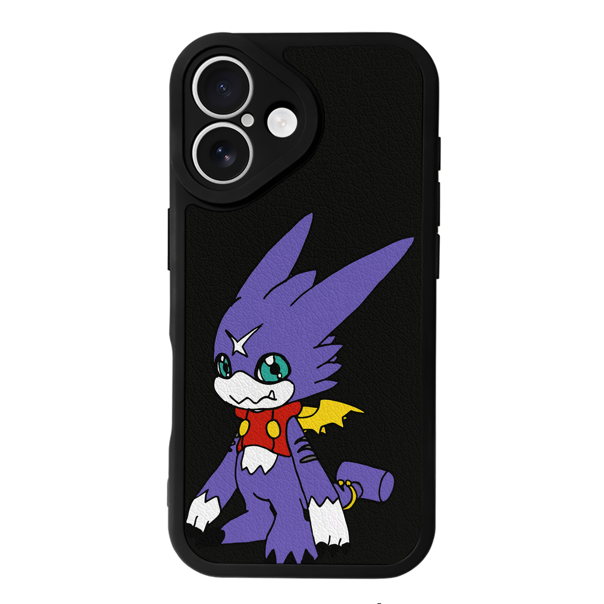 （画像用） Digimon デジタルモンスター/デジモン 【iPhone 16シリーズ対応】シリコンスマホケース（レザー調） 材質：シリコン